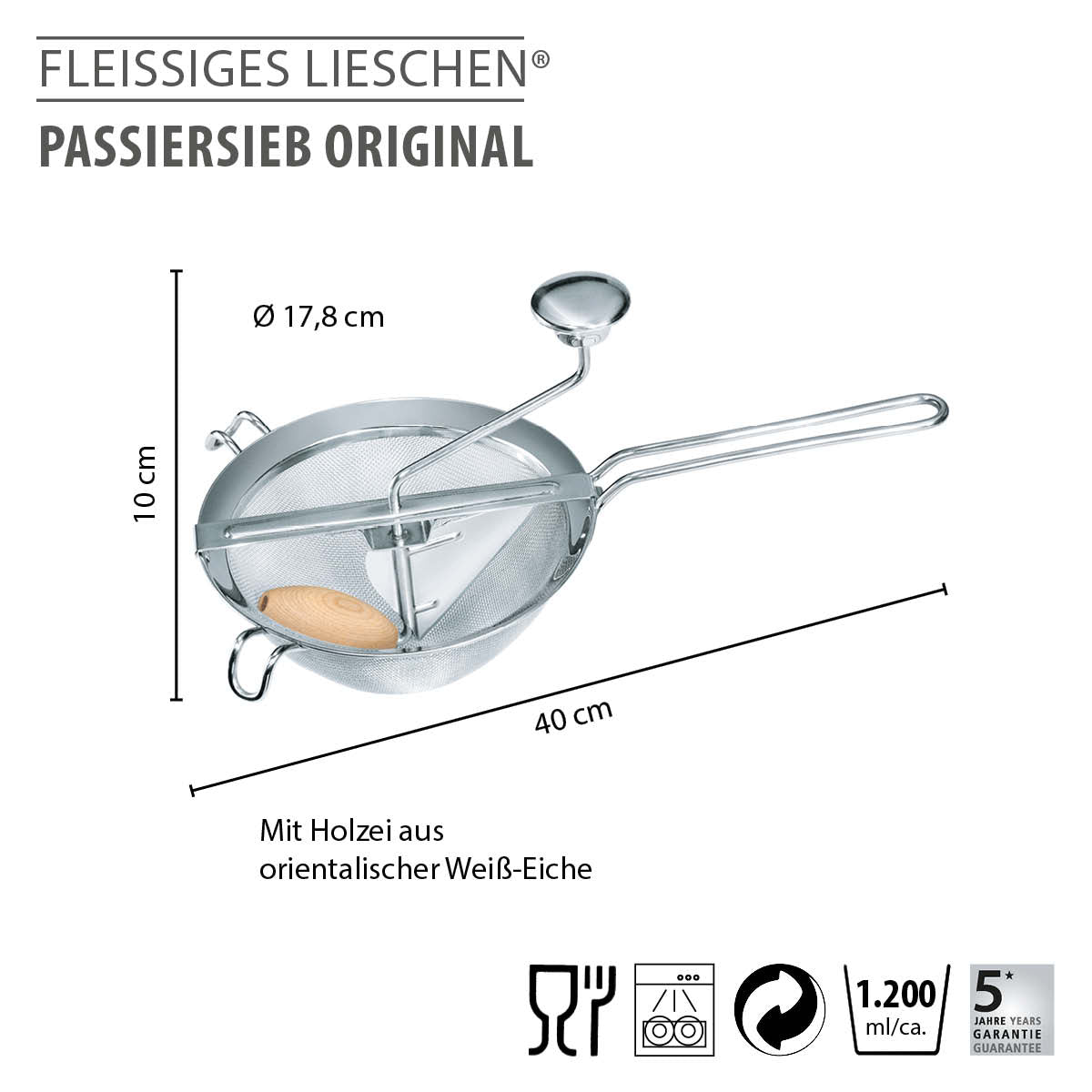 Passiersieb ORIGINAL FLEISSIGES LIESCHEN®