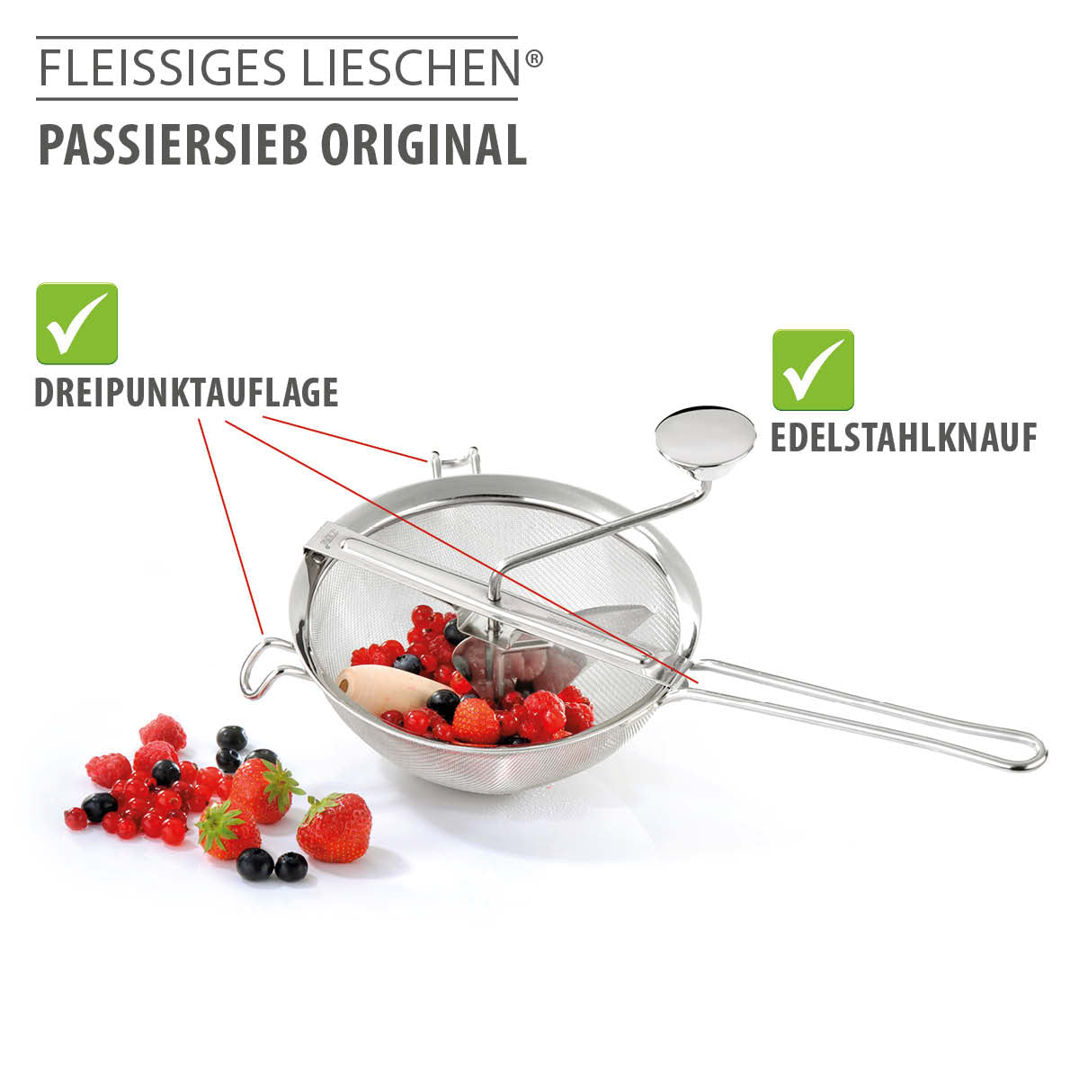 Passiersieb ORIGINAL FLEISSIGES LIESCHEN®